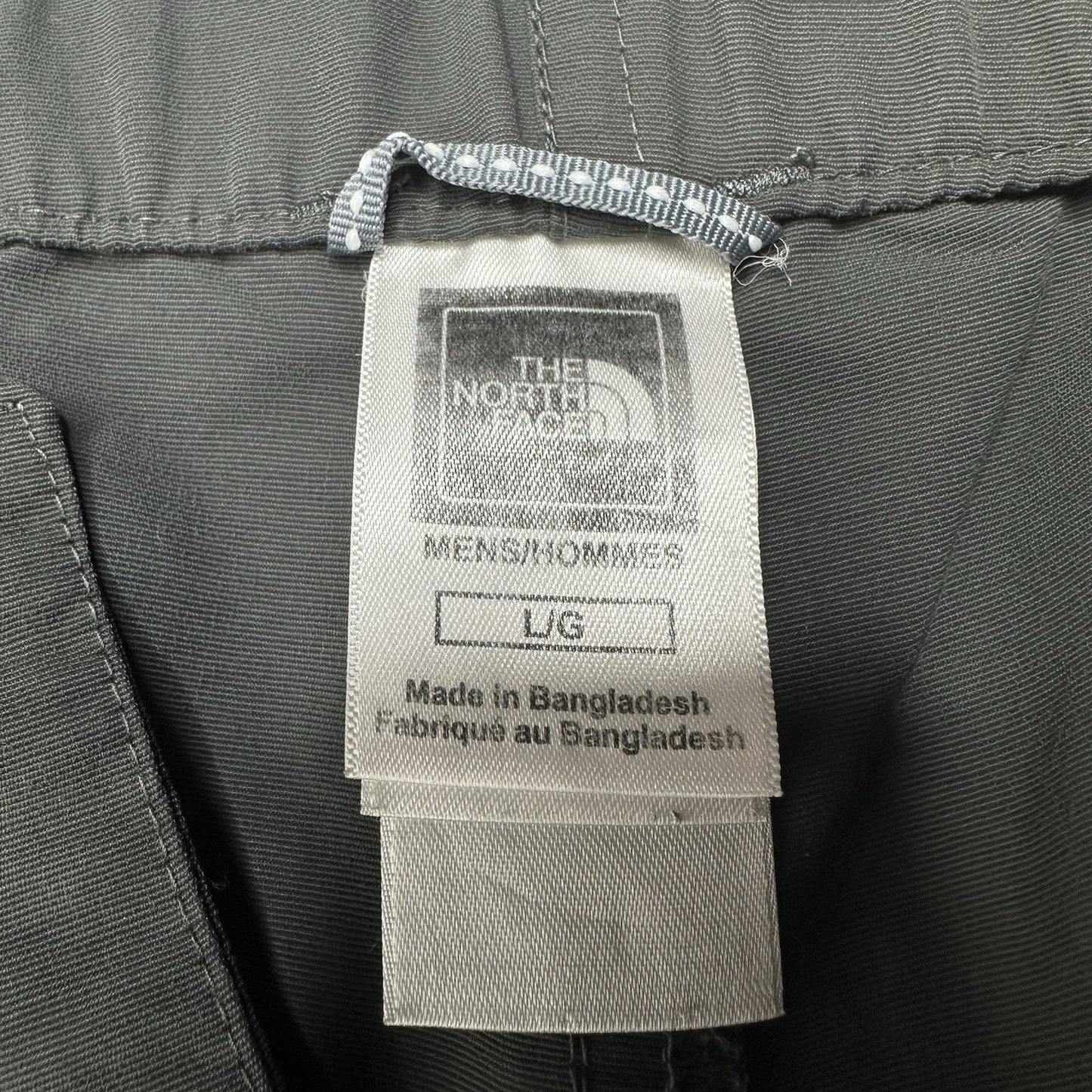 North Face Shorts Mens Large Cargo Belted Dark Gray 10" Long Hiking Nylon Trail