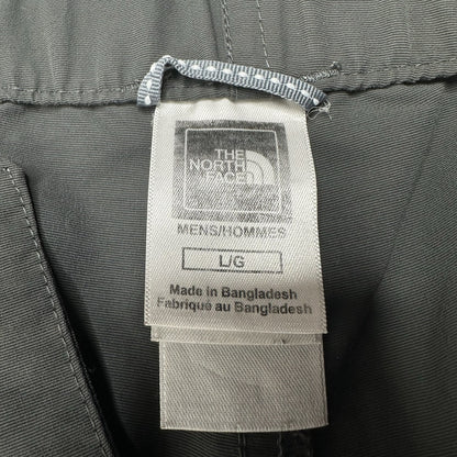North Face Shorts Mens Large Cargo Belted Dark Gray 10" Long Hiking Nylon Trail