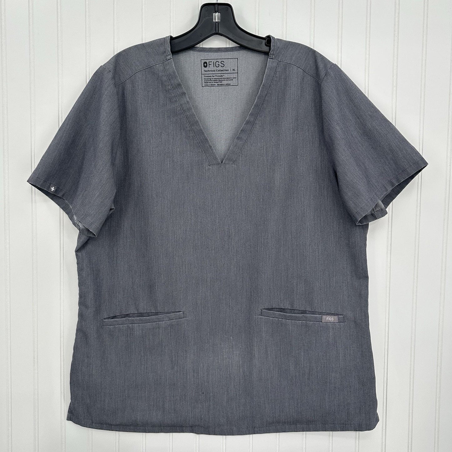 FIGS Scrub Top Womens XL Casma Technical Collection Graphite Gray Uniform Work