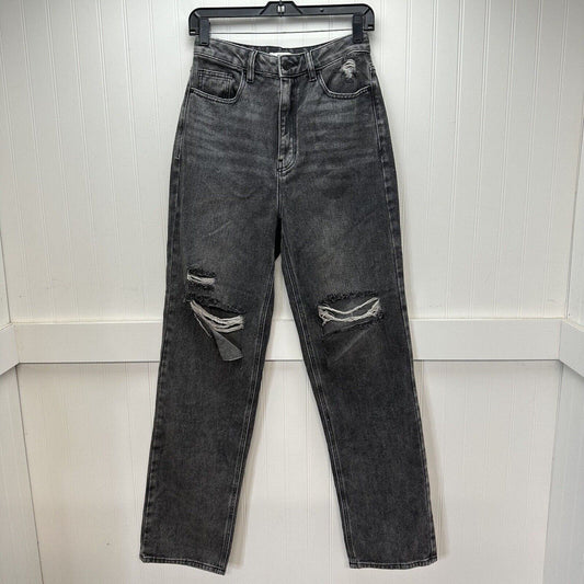 Pacsun Jeans 27 Boyfriend High Rise Gray Denim Womens Distressed 90s Grunge EUC