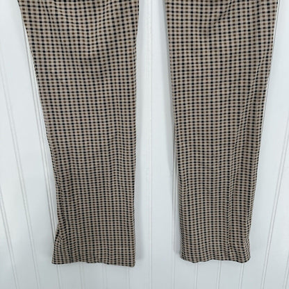 ILTM I Love Tyler Madison Pants Womens Medium Slim Leg Brown Plaid Career Preppy