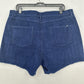 GAP Shorts Womens 16 Corduroy Relaxed Cut Off Dark Blue Fray Hem Preppy NEW