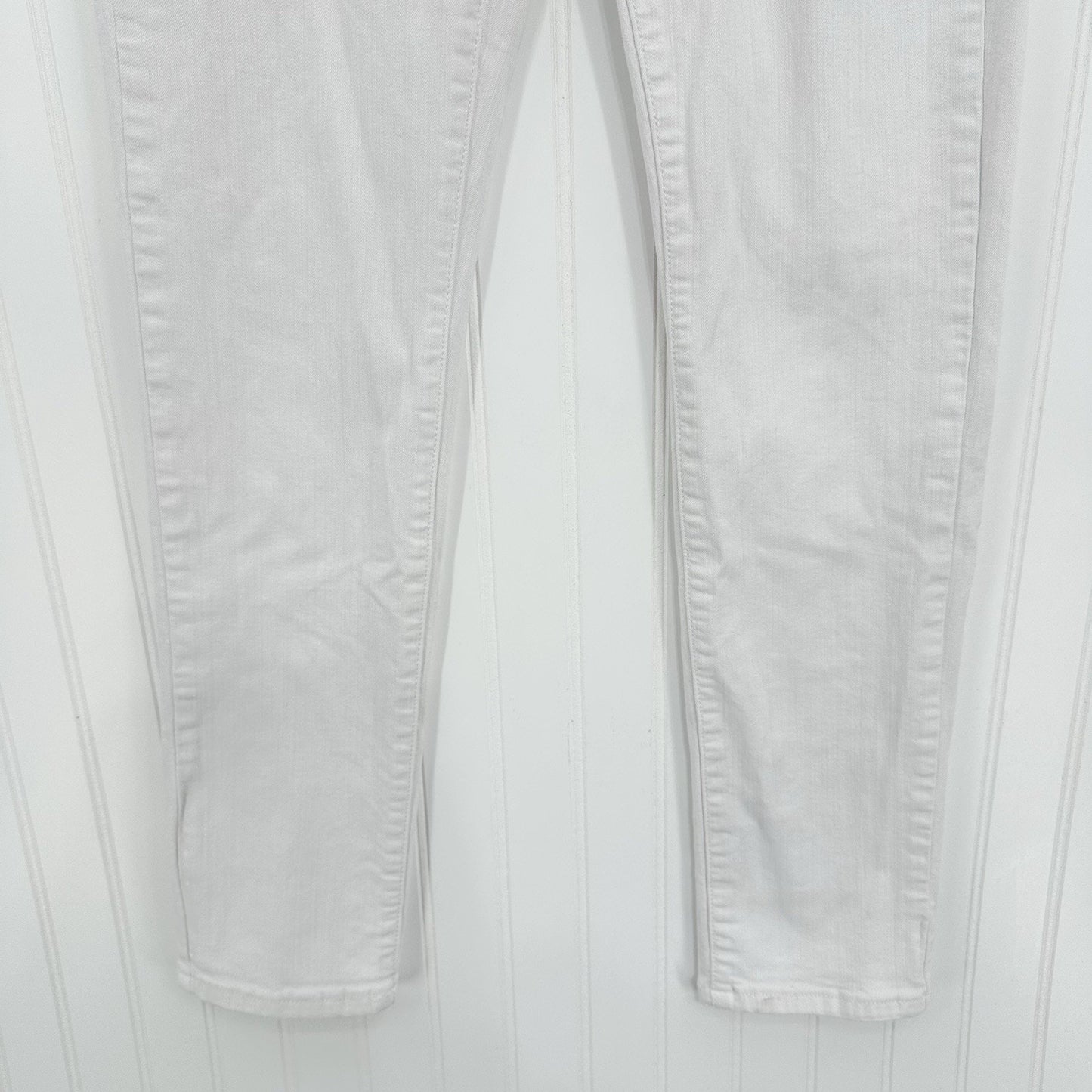 Apt 9 Jeans Womens 8 Straight Tummy Control White Stretch Denim Comfort *Stain