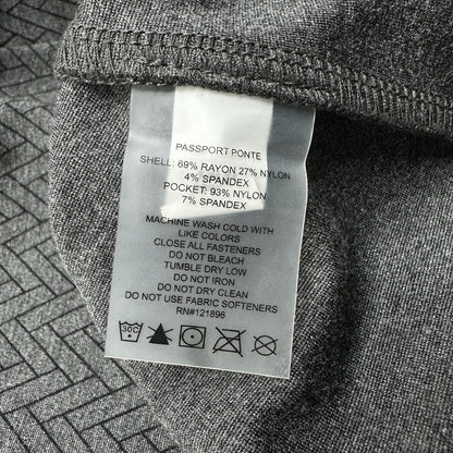 Title Nine Skirt Womens Small Passport Ponte Gray Herringbone Pockets Golf EUC