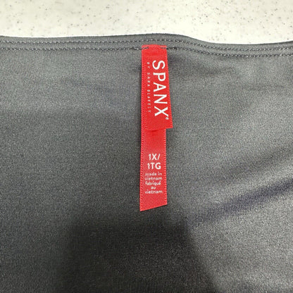 Spanx Leggings Womens 1X Black Velvet Pants Pull On Slimming Goth Emo Y2K EUC