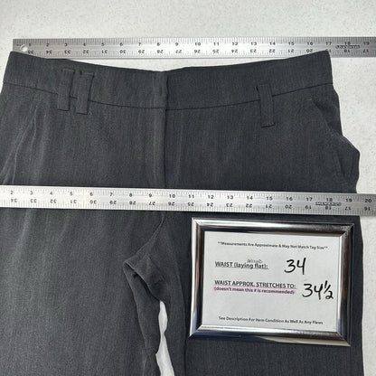 Gunex Wool Pants Womens US 12 Straight Trouser Dark Gray Wool Blend Italy EUC