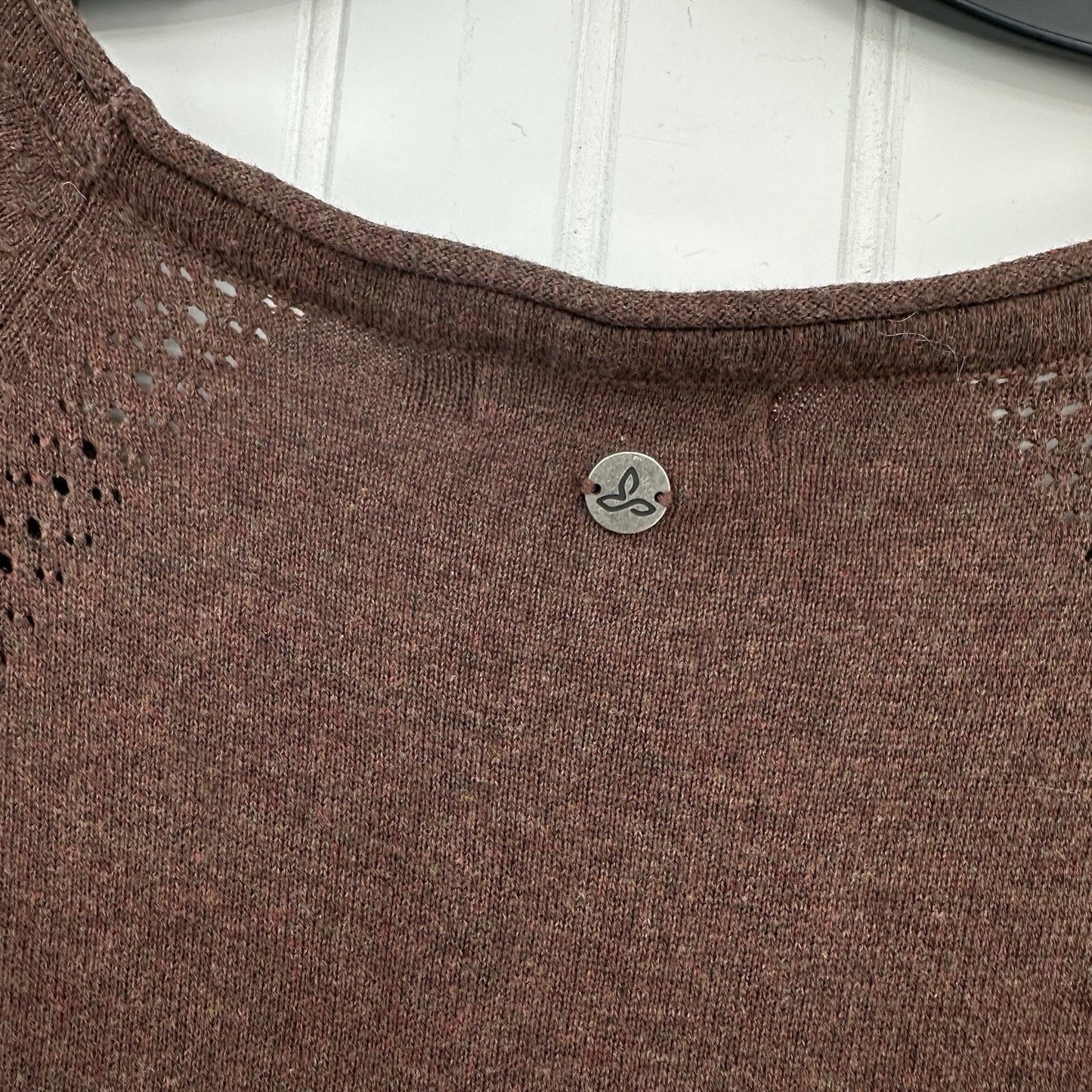 Prana Dress Women XS Leigh Sweater Dress Brown Organic Cotton Lightweight Casual
