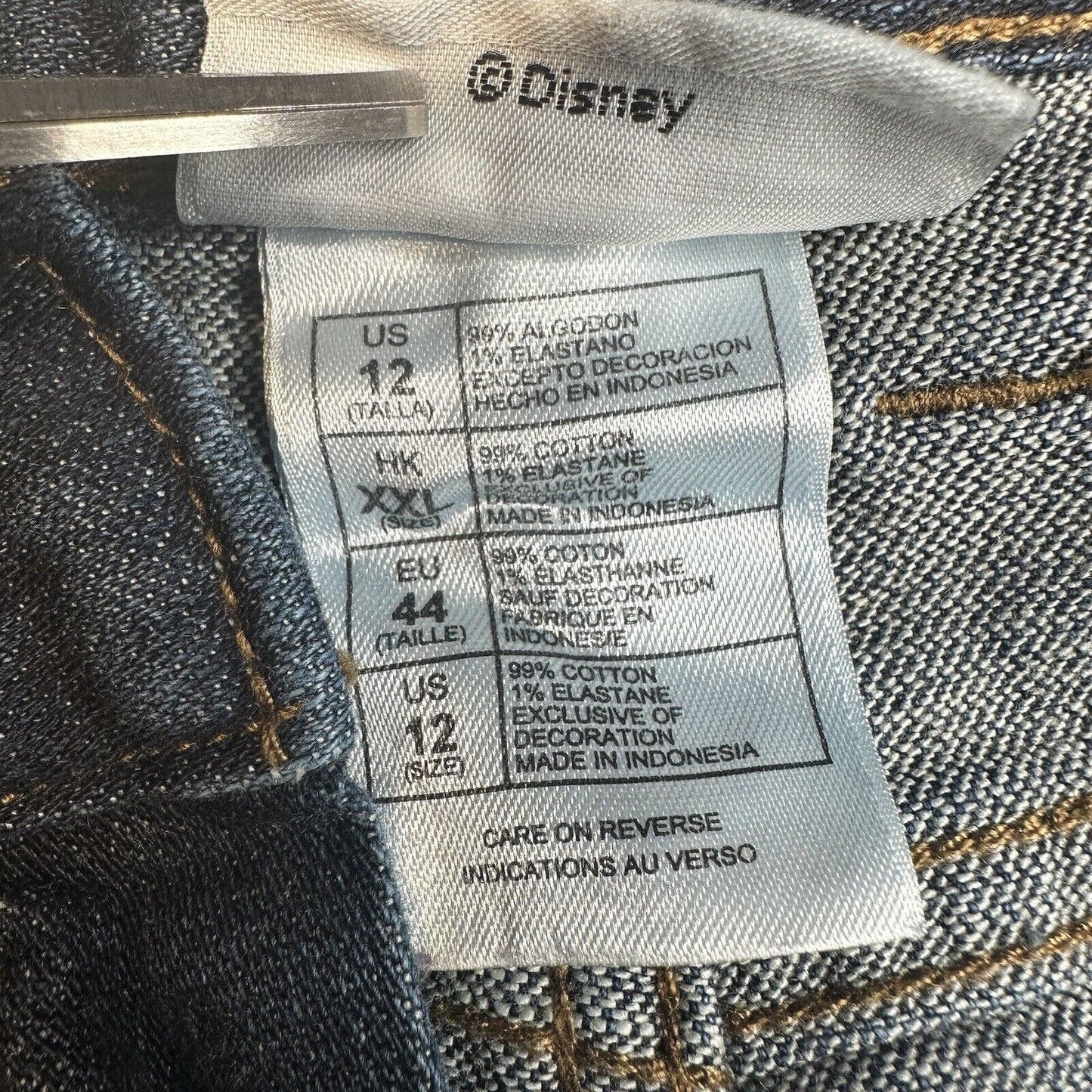 Disney Jeans Womens 12 Bootcut Flare Mickey Mouse Blue Denim Embroidery Cowboy