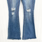 Kancan Jeans Womens 9 28 High Rise Flare Blue Denim Distressed Festival Cowboy