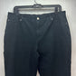 Chicos Jeans 3 Short Womens 16 Straight Crop Black Stretch Denim Comfort