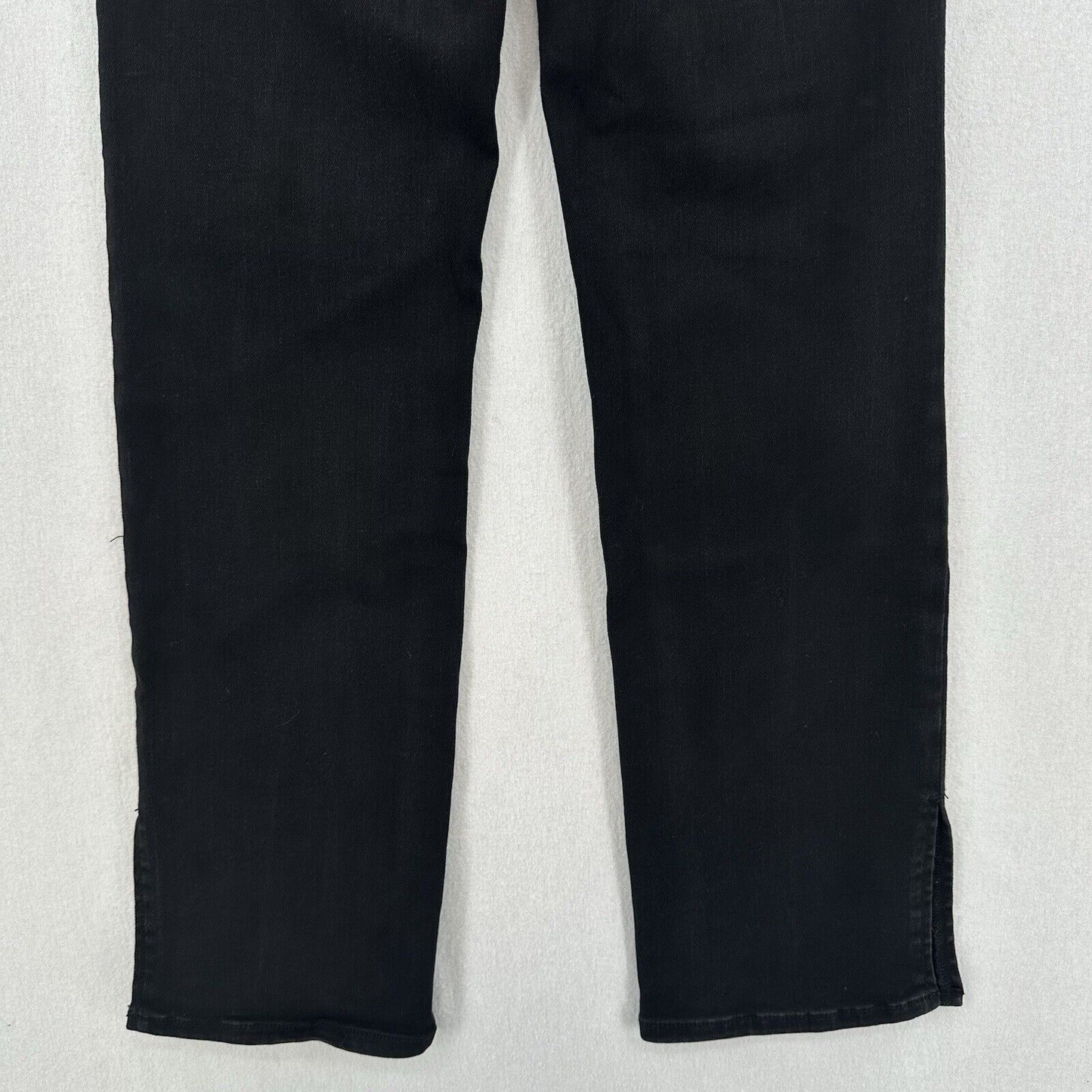 Judy Blue Jeans Womens 0 24 Straight Leg Black Stretch Denim Split Hems EUC