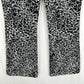Maeve Pants Womens XSP Margot Kick Flare Crop Black Floral Knit Anthropologie