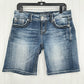 Miss Me Shorts Women 28 Easy Bermuda Blue Jean Denim Long Distress Y2K Western