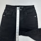 Judy Blue Jeans Womens 0 24 Straight Leg Black Stretch Denim Split Hems EUC