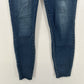 Good American Jeans Womens 8 29 Good Waist Crop Skinny Ankle Blue Denim Fray