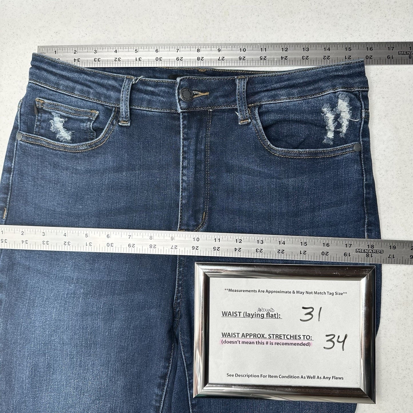 Judy Blue Jeans Women 11 30 Bootcut High Rise Slim Fit Blue Denim Western Cowboy