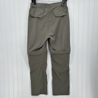 Little Donkey Andy Pants Women Small Convertible Green Hiking Zip Off Shorts EUC