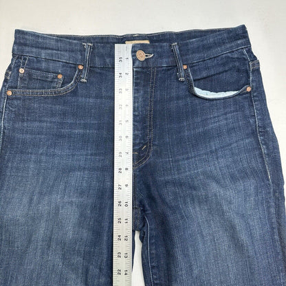 Mother Jeans Womens 29 High Waisted Ankle Fray Blue Denim Clean Sweep Dark Wash