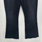 Mother Jeans Womens 32 Weekender Fray Flare US 12 Black Denim Thunder Road EUC
