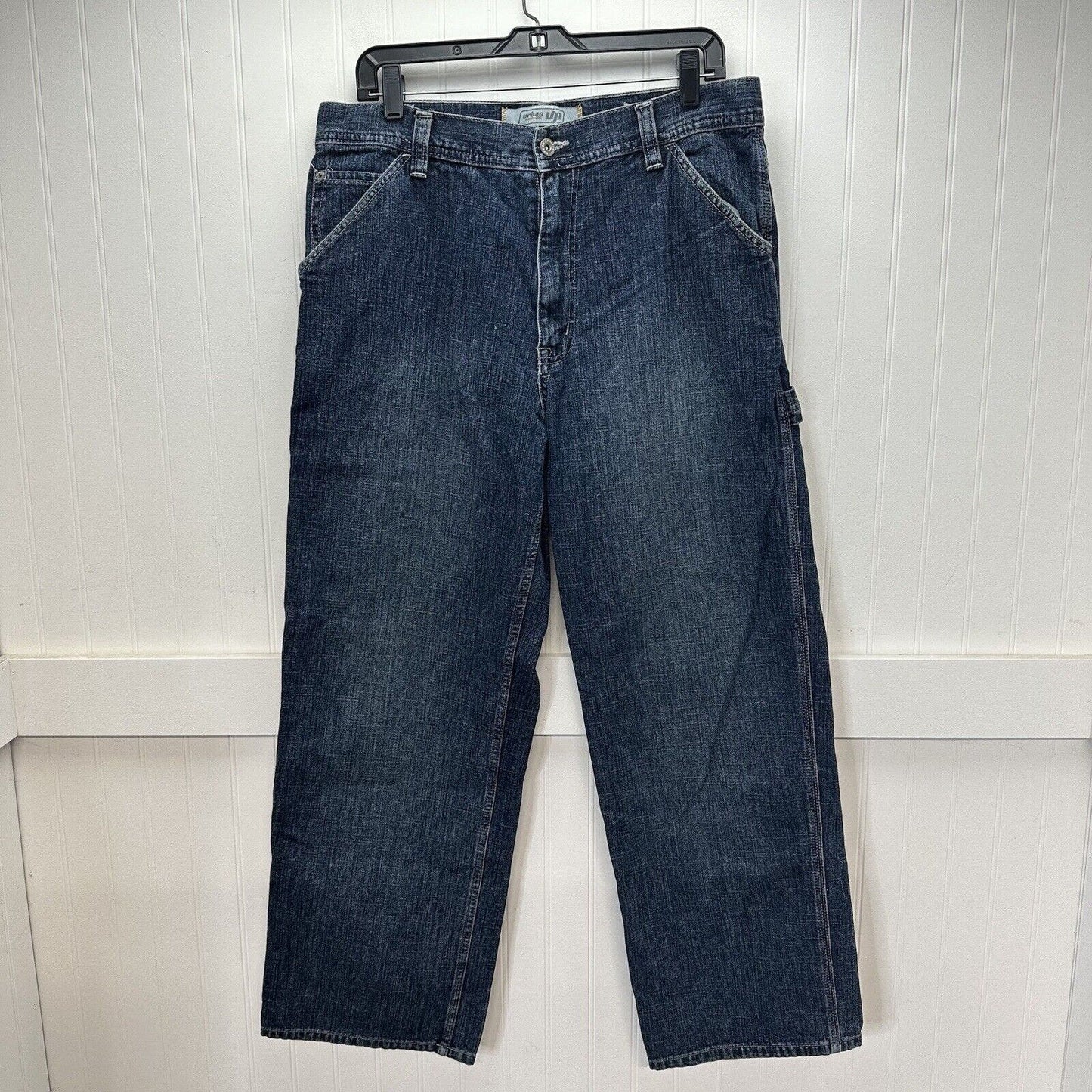Urban Pipeline Jeans Mens 33x30 Blue Carpenter Loose Baggy Wide Denim Streetwear