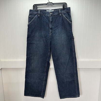 Urban Pipeline Jeans Mens 33x30 Blue Carpenter Loose Baggy Wide Denim Streetwear