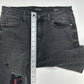 Judy Blue Jeans 9 29 Skinny Black Stretch Denim Red Buffalo Plaid Patch Distress