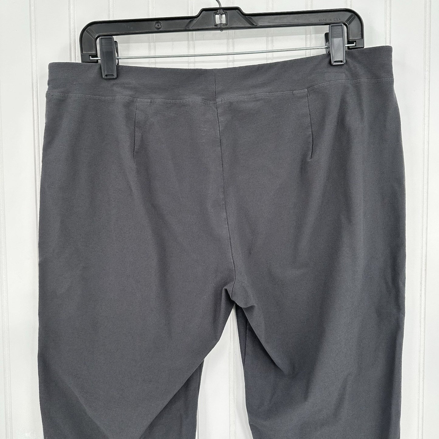 Eileen Fisher Pants Large Washable Crepe Slim Ankle Gray Coastal ContemporaryEUC