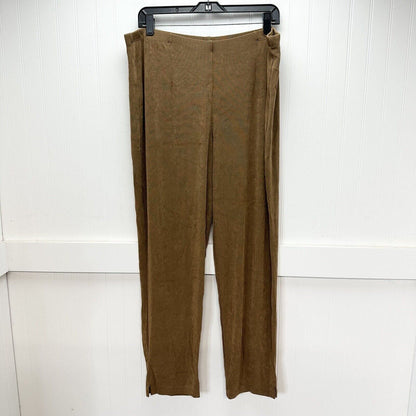 Chicos Pants 3 US 16 XL Travelers Slinky Knit Ankle Brown Stretch Coastal Womens