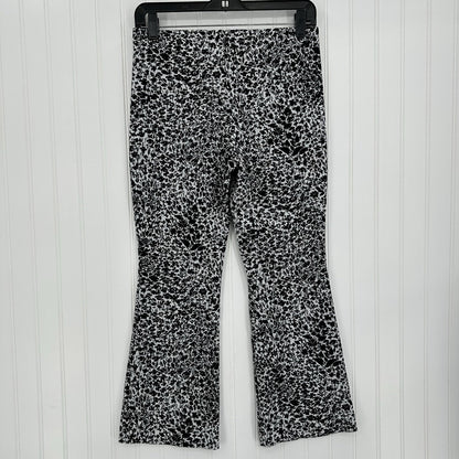 Maeve Pants Womens XSP Margot Kick Flare Crop Black Floral Knit Anthropologie