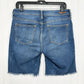 PILCRO Shorts Womens 28 Slim Bermuda Midrise Blue Jean Denim Fray Anthropologie