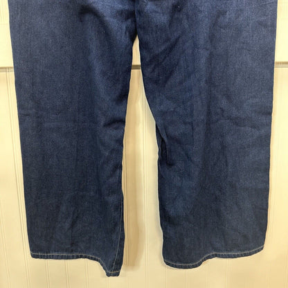 Liverpool Jeans 33/16 Womens Blue High Rise Straight Wide Denim Lightweight NEW