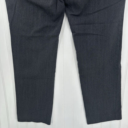 Gunex Wool Pants Womens US 12 Straight Trouser Dark Gray Wool Blend Italy EUC