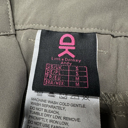 Little Donkey Andy Pants Women Small Convertible Green Hiking Zip Off Shorts EUC