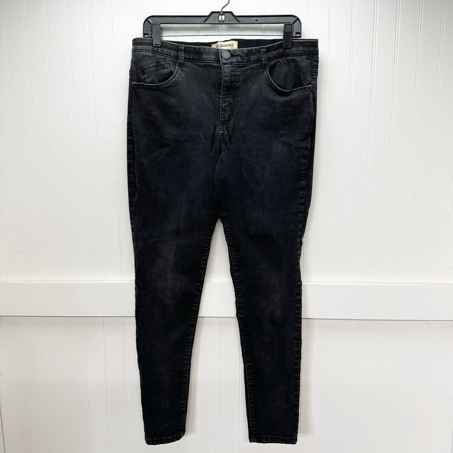 Democracy Jeans Womens 14 Skinny Ab Technology Black Stretch Denim Slimming