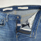 PILCRO Shorts Womens 28 Slim Bermuda Midrise Blue Jean Denim Fray Anthropologie