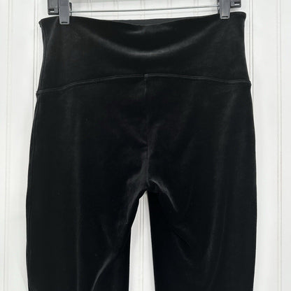 Spanx Leggings Womens 1X Black Velvet Pants Pull On Slimming Goth Emo Y2K EUC