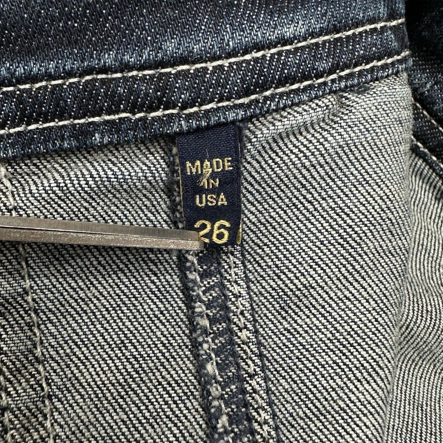 Ramy Brook Skirt Womens 26 Marietta Denim Blue Jean Midi Pencil Zipper Slit EUC