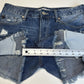Kancan Shorts Womens 9 28 High Rise Denim Blue Jean Distress Cotton Fray Grunge