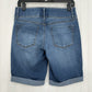 Apt 9 Shorts Womens 6 Bermuda Tummy Control Blue Jean Denim Comfort Cuffed EUC