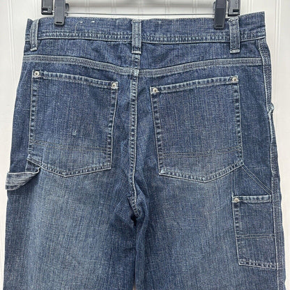 Urban Pipeline Jeans Mens 33x30 Blue Carpenter Loose Baggy Wide Denim Streetwear