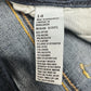 American Eagle Shorts Womens 14 Midi Blue Jean Denim Super Stretch Distress Fray