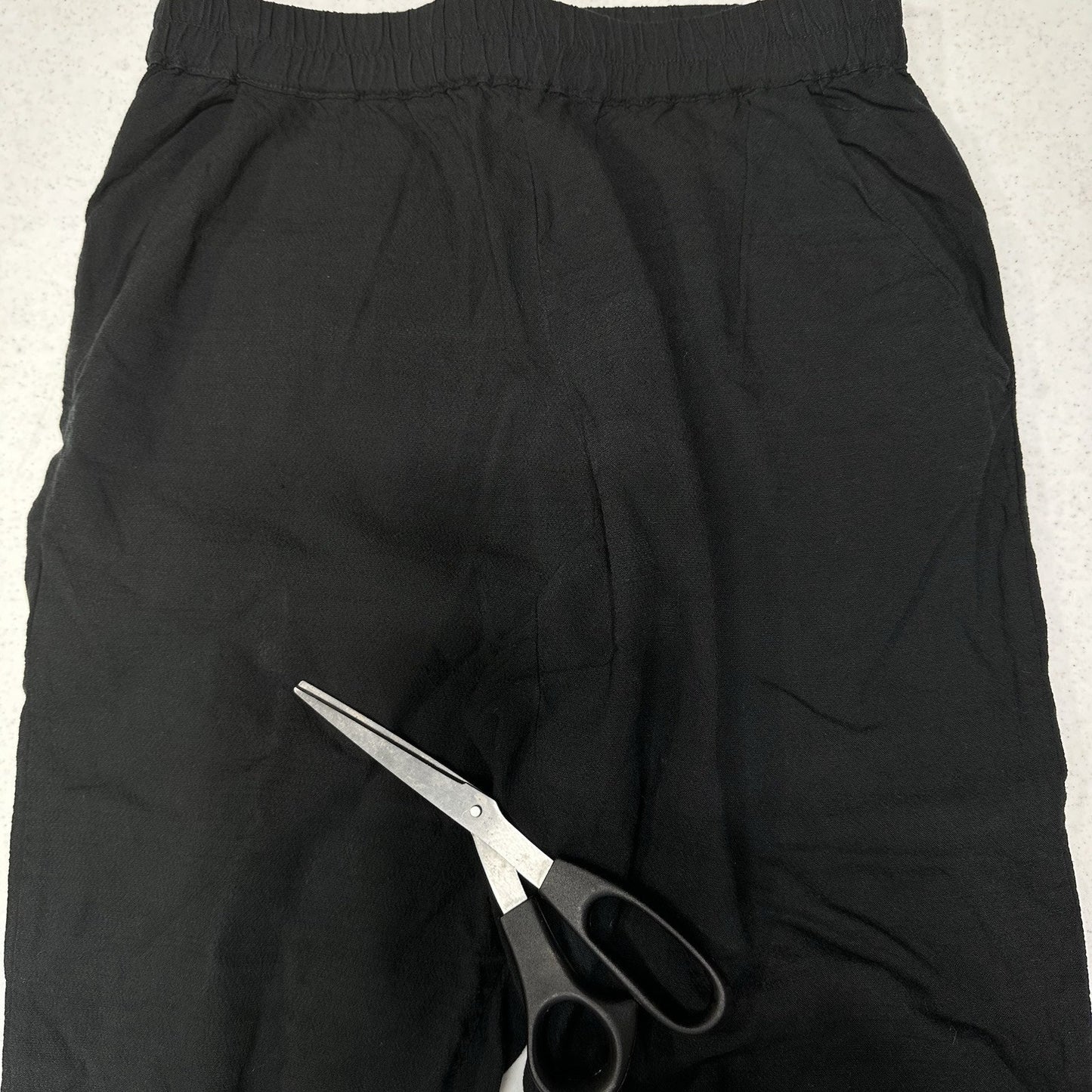 Marine Layer Pants Womens XS Allison Crop Black Lyocell Tencel Coastal Beach