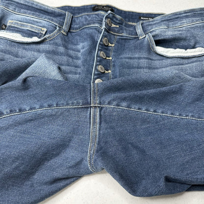 Judy Blue Jeans Womens 22W Skinny High Rise Blue Stretch Denim Button Fly