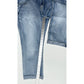 Apt 9 Jeans Womens 18 Capri Tummy Control Blue Cuffed Denim Bling Embroidered