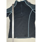 KUHL Sweater Mens M Chianti Fleece 1/4 Zip Blue Wool Blend Long Sleeve Thumbhole