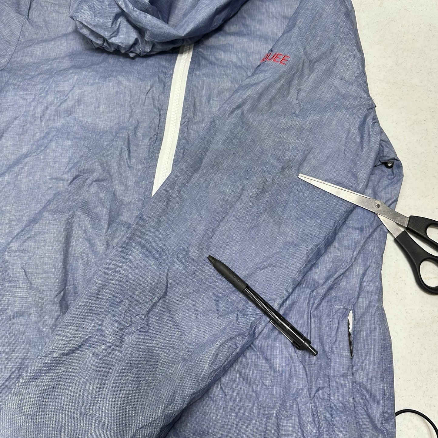 Johnnie O Jacket Mens Medium Dakota Packable Rain Windbreaker Coat Blue *Marks