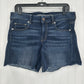 American Eagle Shorts Womens 12 Midi Blue Jean Denim Super Stretch Cut Off Fray