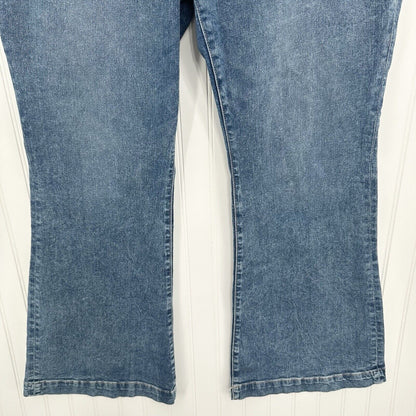 American Eagle Jeans 20 Curvy Super Hi Rise Flare Next Level Blue Denim Boho