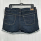 American Eagle Shorts Womens 12 Midi Blue Jean Denim Stretch Fray *35"Waist EUC