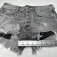 We The Free People Shorts Womens 26 Faded Gray Denim Button Fly Anthropologie